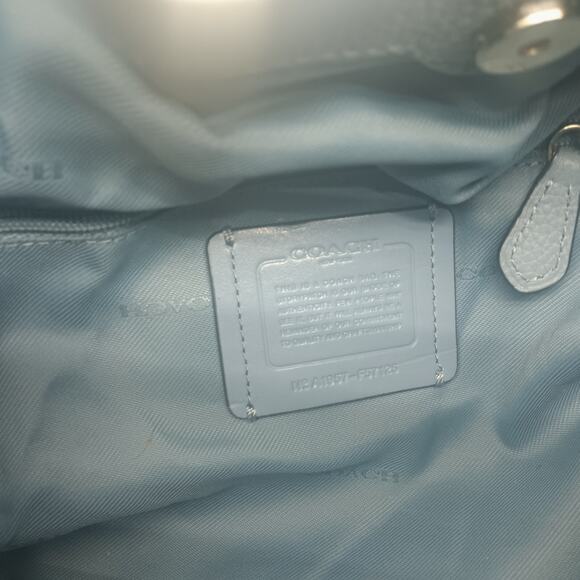 Coach 57125 Edie Turnlock Chambray Blue Triple Compartment Shoulder Bag - Picture 11 of 16